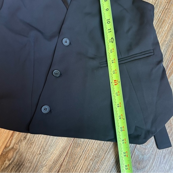 Cider Women Vest S Asymmetrical Button Black Y2K Rachel Friends Preppy Suit NWT - Picture 4 of 6